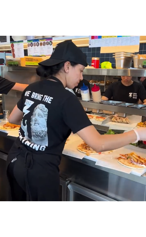 Zeus Street Greek staff uniforms - POD